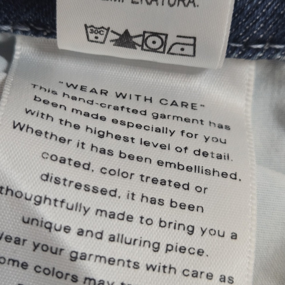 Good American High Rise Straight Jeans Women Size 2 / 26 Acid Wash Denim - Picture 11 of 13